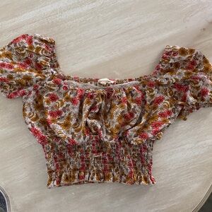 Floral Smocked Women's Top